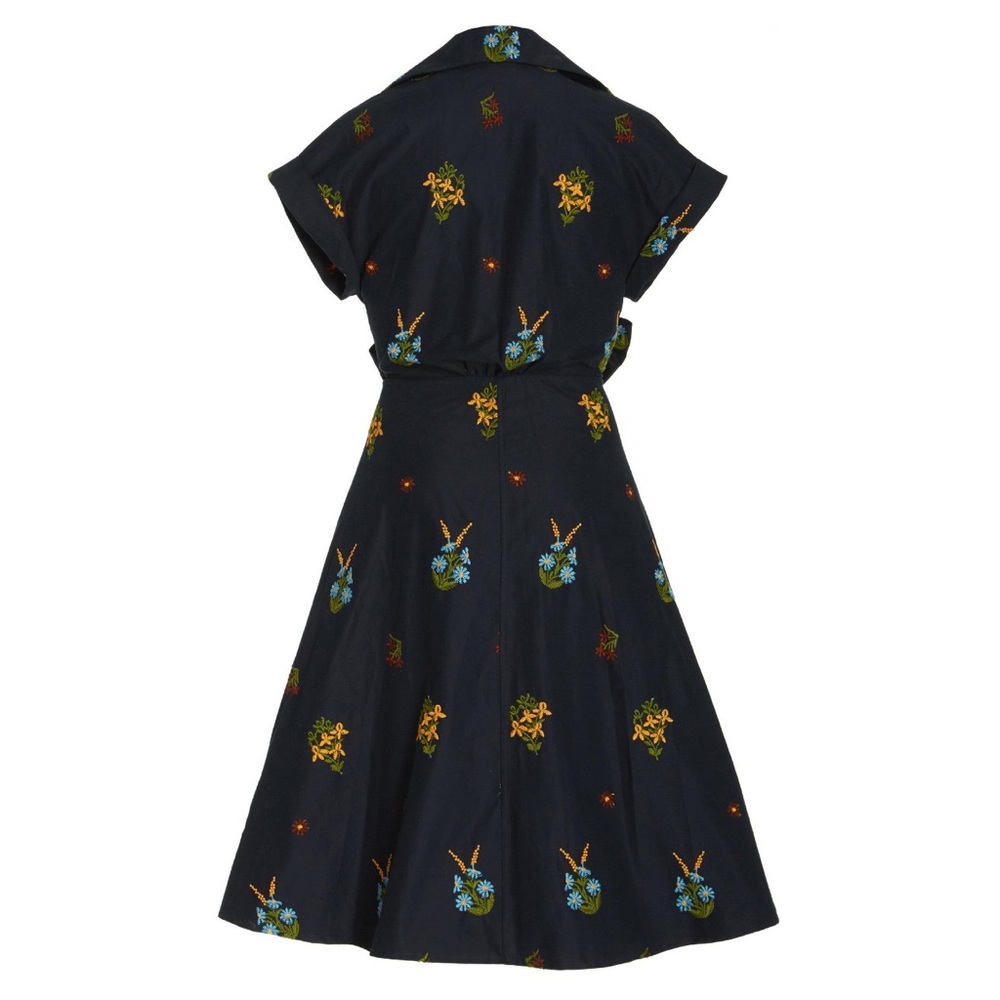 SILVIA TCHERASSI Paloma Floral-Embroidered Midi Dress - Picture 4 of 7